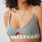 Herita Cotton Padded Bustier Bra Grey