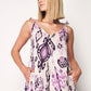 Herita Women's Patterned Linen Jumpsuit with Straps
