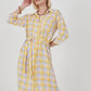 Plaid Patterned Shirt Dress