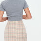 Herita Mini Skirt Beige check