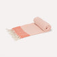 Cotton Peshtemal Towel-Orange & White