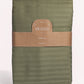 Sateen Stripe - Duvet Cover Set - Oil Green