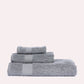 Plush Cotton Spa Towel Set - Grey (3 Towels)