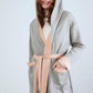 Dressing Gown - Grey & Pink