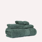Plush Cotton Spa Towel Set - Green (3 Towels)