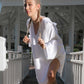 Cocoon Cotton Poncho-White