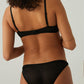 Lined Buckle Bra Panty Set - Black