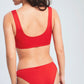 Lined Bustier Bikini Set - Red