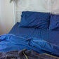 Classic Percale - Core Bedding Set - Navy Blue with White Piped Edge