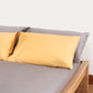 Reversible Sateen Bedding Set - Yellow & Dove Grey