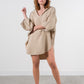 Cocoon Cotton Poncho-Beige