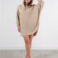 Cocoon Cotton Poncho-Beige