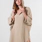 Cocoon Cotton Poncho-Beige