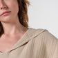 Cocoon Cotton Poncho-Beige