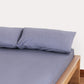 Sateen Stripe Flat Sheet Set - Dark Grey