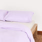 Sateen Stripe Pillowcase 2pcs - Lilac