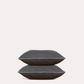 Classic Percale - Fitted Sheet Set- Anthracite with White Piped