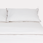 Classic Percale - Core Bedding Set - White with Anthracite Piped Edge