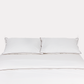 Classic Percale Duvet Cover- White with Anthracite Piped Edge