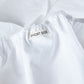 Classic Percale - Fitted Sheet Set- White with Navy Blue Piped Edge