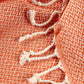 Cotton Peshtemal Towel-Orange & White