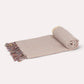 Cotton Meander Peshtemal Towel - Ecru