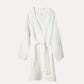 Muslin Cotton Bathrobe - White - Ocoza