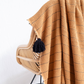 Buhur Cotton Throw  - Camel & Black