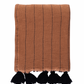 Buhur Cotton Throw  - Camel & Black