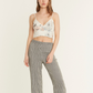 Flower Printed Pyjama Set with Dressing Gown - Ecru