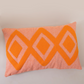 Embroidered Cushion Cover - Apricot & Beige