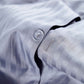 Sateen Stripe Duvet Cover - Dark Grey