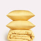 Sateen Stripe - Duvet Cover Set - Gold
