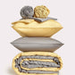 Reversible Sateen Bedding Set - Yellow & Dove Grey
