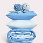 Reversible Percale Bedding Set - Blue & Baby Blue