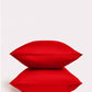 Lavish Sateen Pillowcase 2pcs - Red