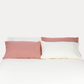 Reversible Percale Bedding Set - Peach & Ecru