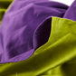 Reversible Sateen Bedding Set - Purple & Green
