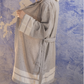 Cotton Oxford Waffle Bathrobe - Grey