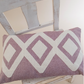 Embroidered Cushion Cover - Pink & Ecru (-)