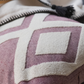 Embroidered Cushion Cover - Pink & Ecru (-)