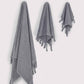 Cotton Tassel Towel Set - Grey (3 Towels)