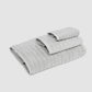 Ribbed Cotton Towel Set 3pcs - Grey - Ocoza