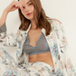 Flower Printed Pyjama Set - Ecru
