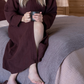 Cocoon Muslin Cotton Blanket- Wine & Mousse